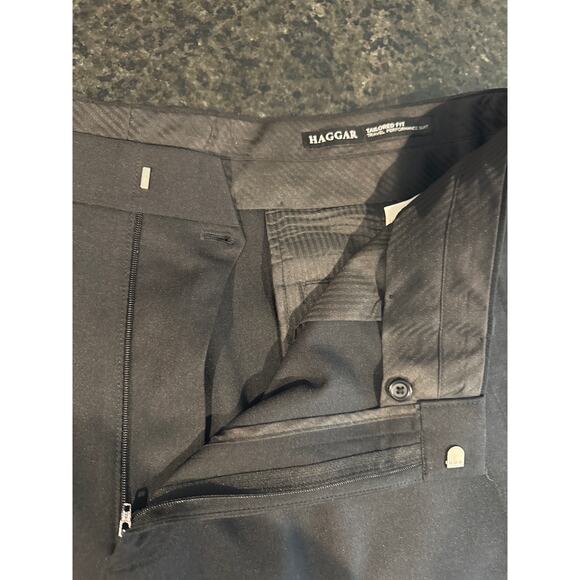 Haggar Black Tailored Fit Travel Performance Suit Pants Men's Size 38x30 - Picture 3 of 8